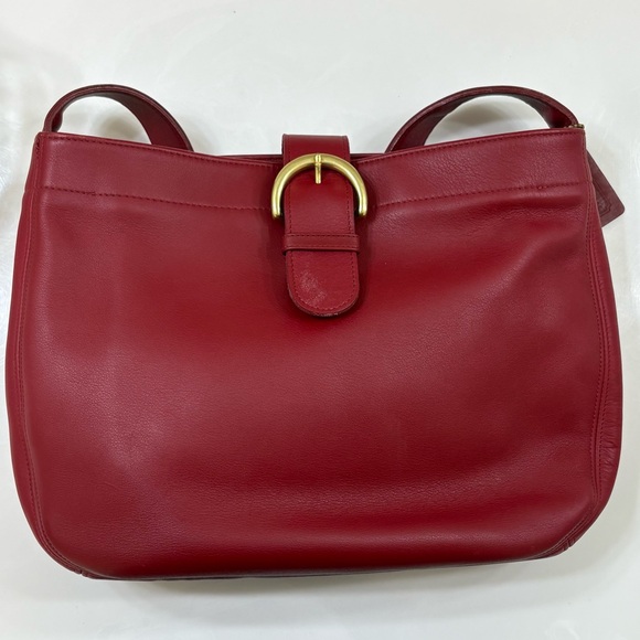 Coach Handbags - Vintage COACH Red Leather SoHo Eldridge Hobo Shoulder Bag